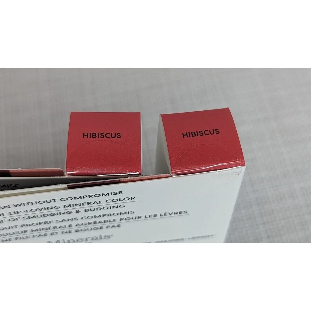 2x‎ BareMinerals BarePro long wear lipstick .04oz New in Box (Hibiscus)